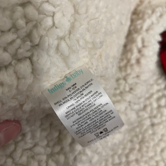 Indigo baby Buffalo check bathrobe - Picture 2 of 3